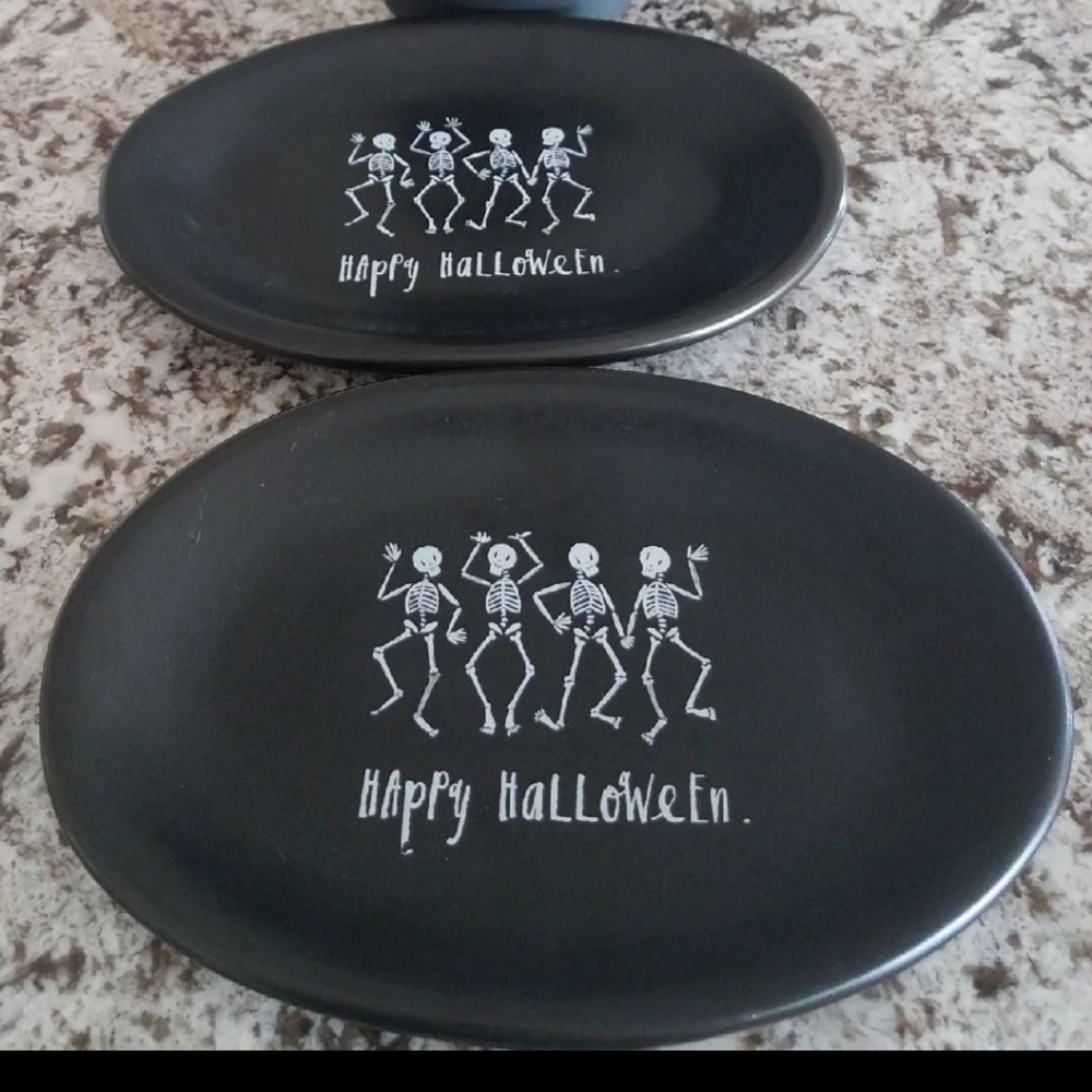 Rae Dunn skeleton plates